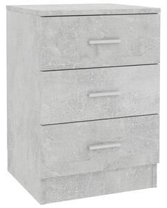 Bedside Cabinet Concrete Grey 38x35x56 cm Engineered Wood