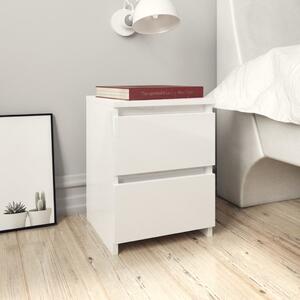 Bedside Cabinets 2 pcs High Gloss White 30x30x40 cm Engineered Wood