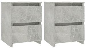 Bedside Cabinets 2 pcs Concrete Grey 30x30x40 cm Engineered Wood