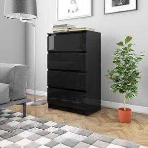 Sideboard High Gloss Black 60x35x98.5 cm Engineered Wood