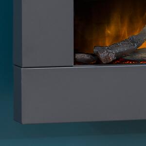 Adam Colemere Electric Fire with Wall Mounted Fitting - Black