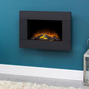 Adam Colemere Electric Fire with Wall Mounted Fitting - Black