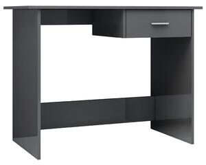Desk High Gloss Grey 100x50x76 cm Engineered Wood