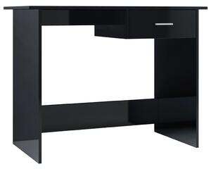 Desk High Gloss Black 100x50x76 cm Engineered Wood