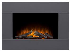 Adam Colemere Electric Wall Mounted Fire in Black with Remote