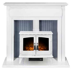 Adam Florence in White with Woodhouse Electric Stove in White