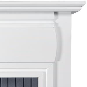Adam Florence Fireplace Surround & Woodhouse Electric Stove with Flat to Wall Fitting - White