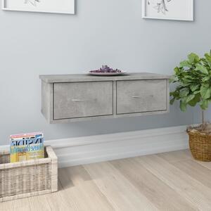 Wall-mounted Drawer Shelf Concrete Grey 60x26x18.5 cm Engineered Wood