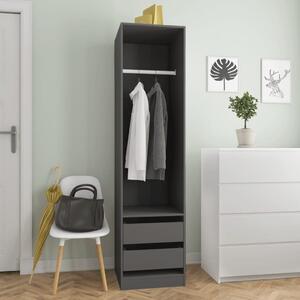 Wardrobe with Drawers Grey 50x50x200 cm Chipboard