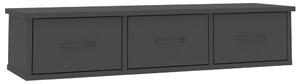Wall-mounted Drawer Shelf Grey 88x26x18.5 cm Engineered Wood