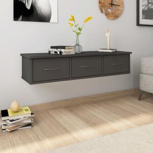 Wall-mounted Drawer Shelf Grey 88x26x18.5 cm Engineered Wood