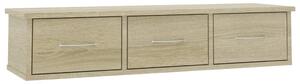 Wall-mounted Drawer Shelf Sonoma Oak 88x26x18.5 cm Engineered Wood