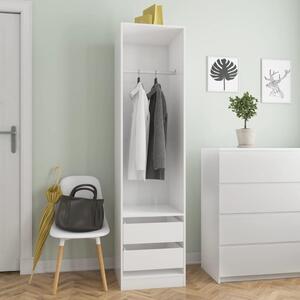 Wardrobe with Drawers High Gloss White 50x50x200 cm Engineered Wood