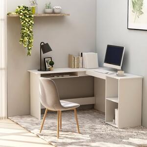 L-Shaped Corner Desk White 120x140x75 cm Engineered Wood