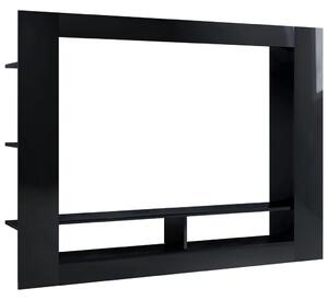 TV Cabinet High Gloss Black 152x22x113 cm Engineered Wood