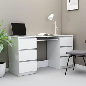 Writing Desk White 140x50x77 cm Engineered Wood