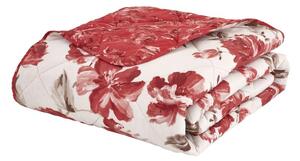 Catherine Lansfield Painted Floral Bedspread 220cm x 230cm Red