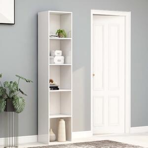 Book Cabinet High Gloss White 40x30x189 cm Engineered Wood
