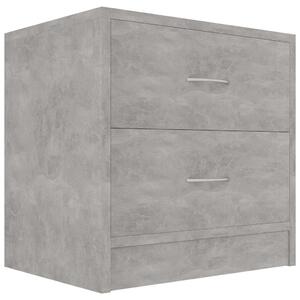 Bedside Cabinet Concrete Grey 40x30x40 cm Engineered Wood