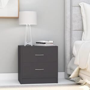 Bedside Cabinet Grey 40x30x40 cm Engineered Wood