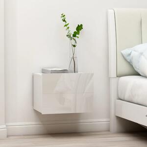 Bedside Cabinet High Gloss White 40x30x30 cm Engineered Wood