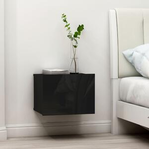 Bedside Cabinet High Gloss Black 40x30x30 cm Engineered Wood