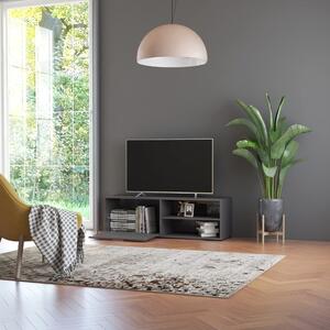 TV Cabinet High Gloss Grey 120x34x37 cm Chipboard