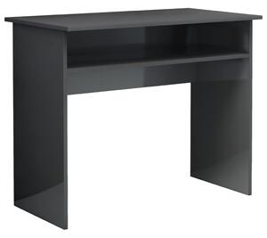 Desk High Gloss Grey 90x50x74 cm Engineered Wood