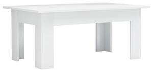 Coffee Table High Gloss White 100x60x42 cm Engineered Wood