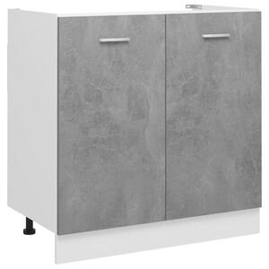 Sink Bottom Cabinet Concrete Grey 80x46x81.5 cm Chipboard