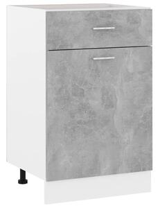 Drawer Bottom Cabinet Concrete Grey 50x46x81.5 cm Chipboard