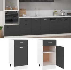 Drawer Bottom Cabinet Grey 40x46x81.5 cm Engineered Wood
