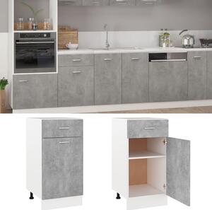 Drawer Bottom Cabinet Concrete Grey 40x46x81.5 cm Engineered Wood