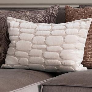 Voyage Maison Boulder Embroidered Velvet 40cm x 60cm Feather Filled Boudoir Quartz