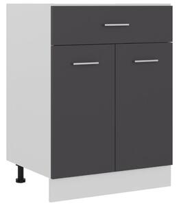 Drawer Bottom Cabinet Grey 60x46x81.5 cm Engineered Wood