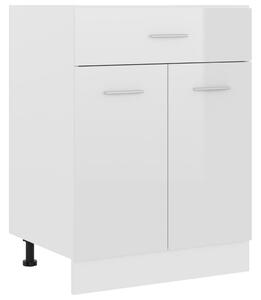 Drawer Bottom Cabinet High Gloss White 60x46x81.5 cm Engineered Wood