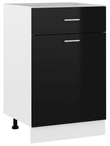 Drawer Bottom Cabinet High Gloss Black 50x46x81.5 cm Chipboard