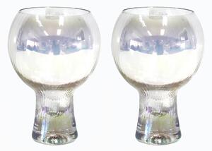 Set of 2 Optic Lustre Gin Glasses Clear