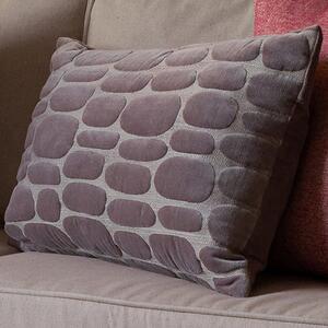 Voyage Maison Boulder Embroidered Velvet 40cm x 60cm Feather Filled Boudoir Lavender