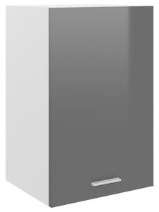Hanging Cabinet High Gloss Grey 39.5x31x60 cm Chipboard