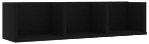 CD Wall Shelf Black 75x18x18 cm Engineered Wood