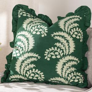 Paoletti Montrose Floral Printed 50cm x 50cm Filled Cushion Bottle Green