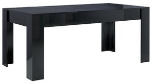 Dining Table High Gloss Black 180x90x76 cm Chipboard