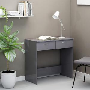 Desk High Gloss Grey 80x40x75 cm Engineered Wood