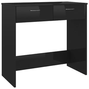 Desk High Gloss Black 80x40x75 cm Engineered Wood