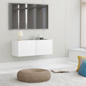 TV Cabinet High Gloss White 80x30x30 cm Engineered Wood