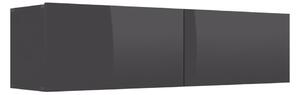 TV Cabinet High Gloss Grey 120x30x30 cm Engineered Wood