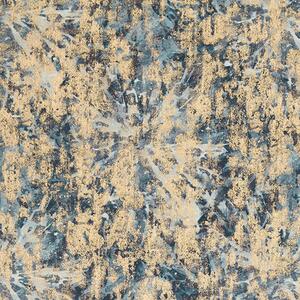Clarke & Clarke Dipinto Metallic Velvet Fabric Midnight