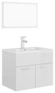 White High Gloss Bathroom Furniture Set