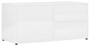 TV Cabinet High Gloss White 80x34x36 cm Engineered Wood